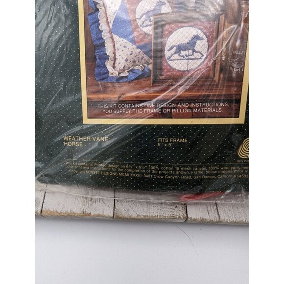 Sunset Designs Cross Stitch Kit #5515 Weather Vane Horse 5"X5" - Picture 2 of 4